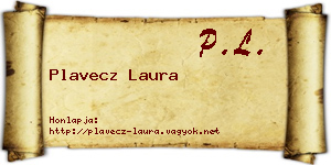 Plavecz Laura névjegykártya